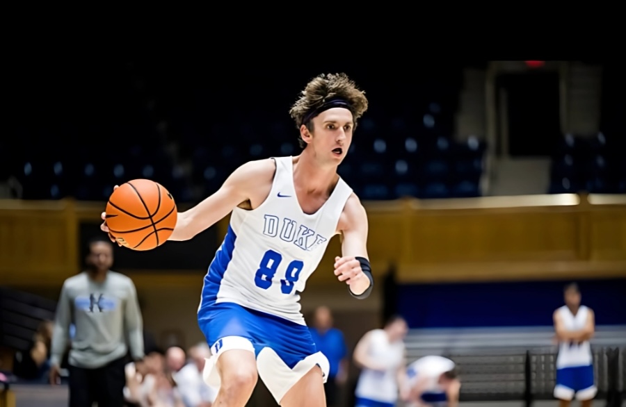 in the zone playing basketball