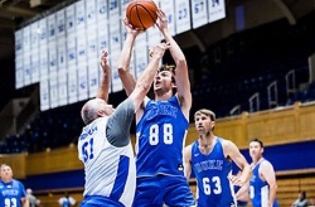 Taking a tough basketball shot